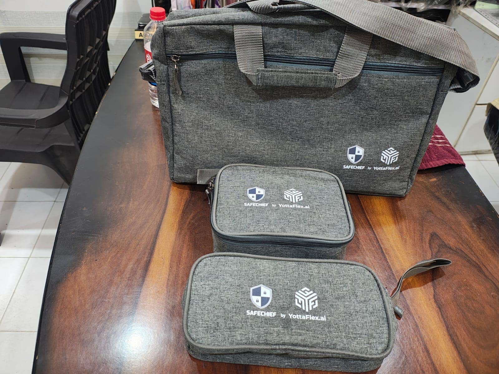 Bags branded with a customer logo